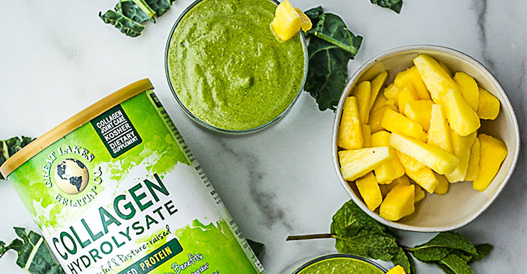 Green Smoothie with Pineapple &amp; Mint | Great Lakes Wellness