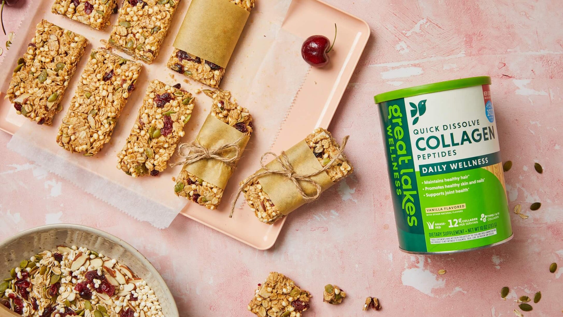 Recipe Cherry Almond Granola W Collagen Peptides GLW recipe-cherry-almond-granola-w-collagen-peptides-glw