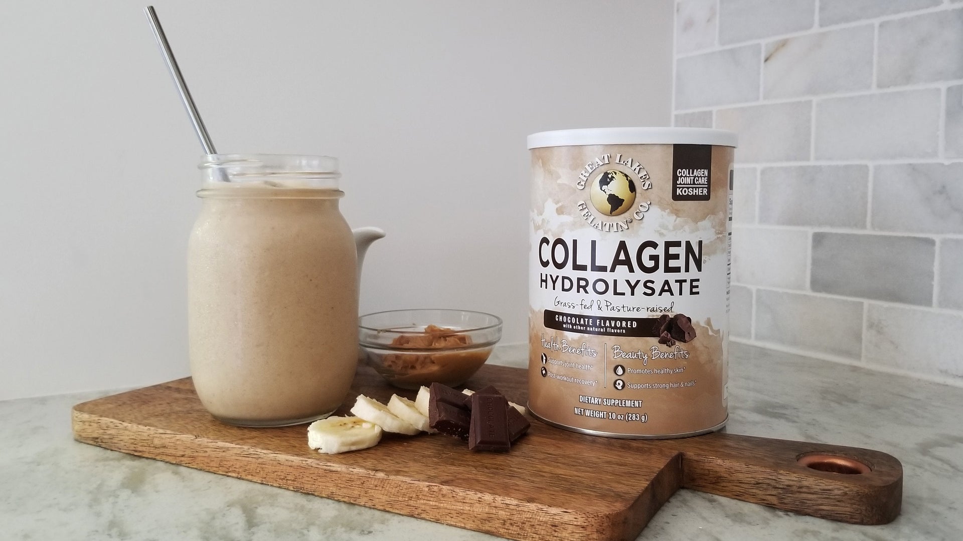 Healthy Chocolate Collagen Milkshake