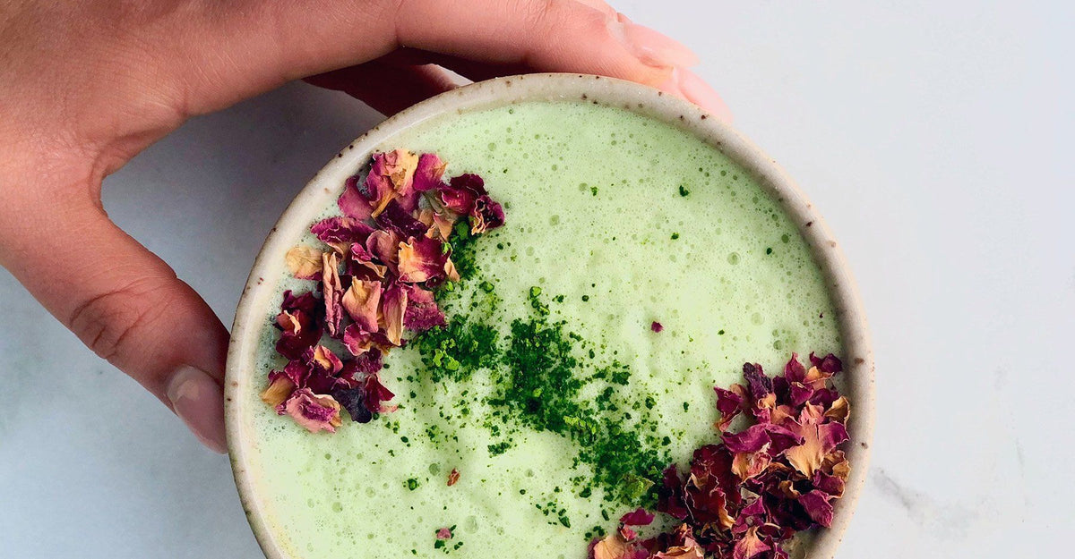 Rose Petal Matcha Latte