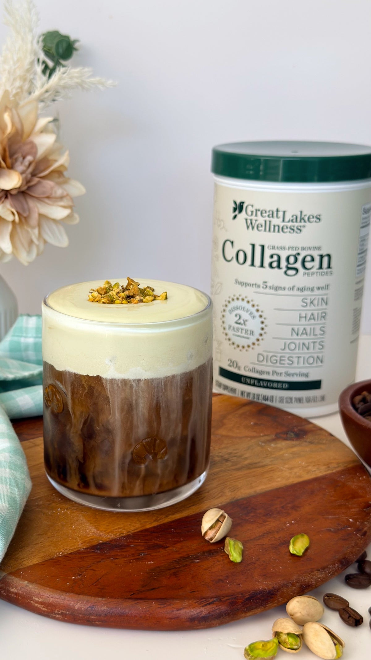 Pistachio Collagen Cold Brew