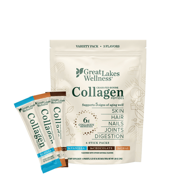 Flavored Collagen Peptide 6ct Variety Pack for Healthy Skin