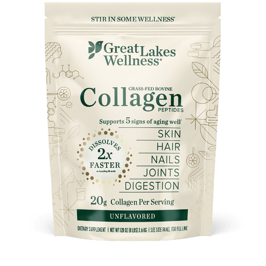 8lb Collagen Peptides grass-fed bovine collagen powder for skin hair nails joints digestion support unflavored dietary supplement