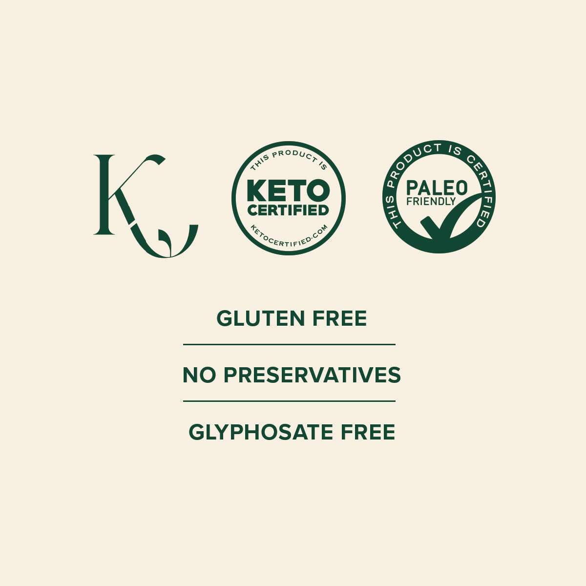 10oz Collagen Peptides gluten free keto and paleo certified no preservatives glyphosate free product labels