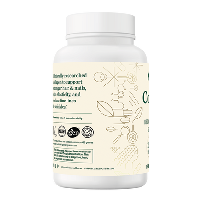 Great Lakes Wellness Capsules trio bundle with Creatine, Collagen, and Colostrum for strength, beauty, and immune support