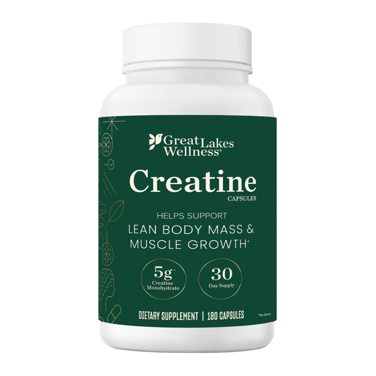 Daily Wellness Bundle with collagen peptides, creatine, and colostrum capsules for total-body support