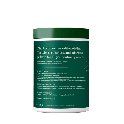 Gelatin and collagen bundle tubs with scoop for smoothies and recipes