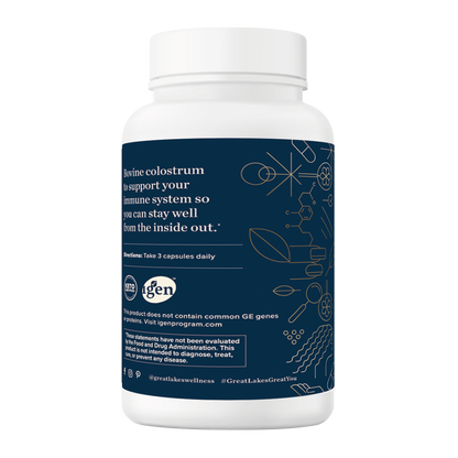 Great Lakes Wellness Capsules trio bundle with Creatine, Collagen, and Colostrum for strength, beauty, and immune support