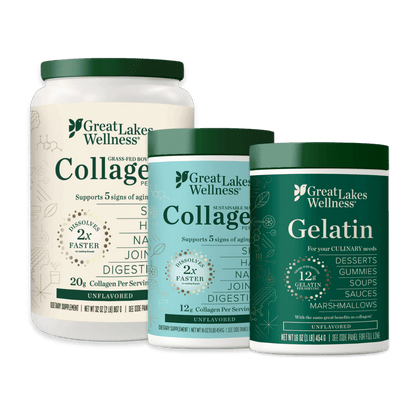 Taste of Great Lakes Bundle featuring collagen peptides, marine collagen, and beef gelatin for wellness